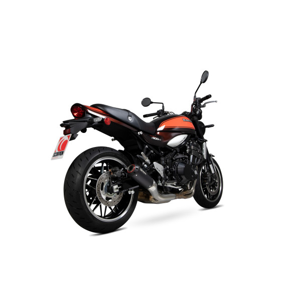 Scorpion Exhaust Kawasaki Z900 RS 2018 - 2023 Red Power Slip-on Black Ceramic Coated Sleeve